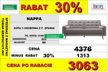 Sweet sit - nappa sofa 3 osobowa z funkcją spania